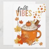 Herfst Vibes, Thanksgiving, Herfst seizoen Feestdagenkaart (Voorkant / Achterkant)