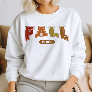 Herfst Vibes Trendy Herfst Varsity Sweatshirt