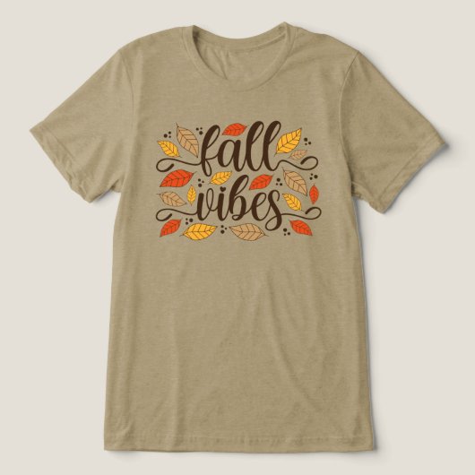 Herfst Vibes Tri-Blend Shirt (Design voorkant)