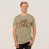 Herfst Vibes Tri-Blend Shirt (Voorkant volledig)