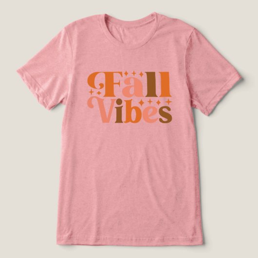 Herfst Vibes Tri-Blend Shirt (Design voorkant)