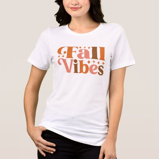Herfst Vibes Tri-Blend Shirt (Voorkant)