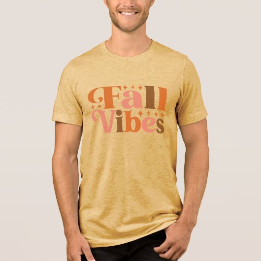 Herfst Vibes Tri-Blend Shirt (Voorkant)