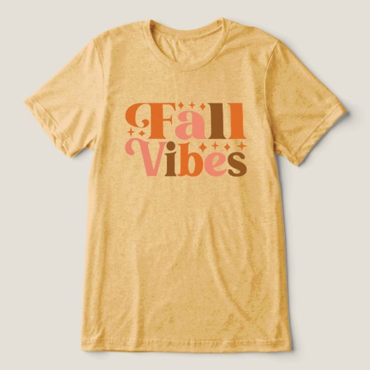 Herfst Vibes Tri-Blend Shirt (Design voorkant)