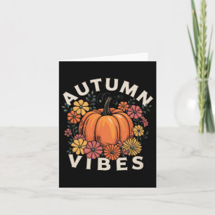 Herfst Vibes Vrouwen Pompoen Herfst Thanksgiving R Kaart