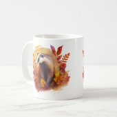 Herfst Vibes Waterverf Badger - Koffiemok (Voorkant links)
