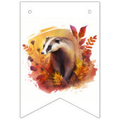 Herfst Vibes Waterverf das - Verjaardag Vlaggetjes (Eerste vlag)