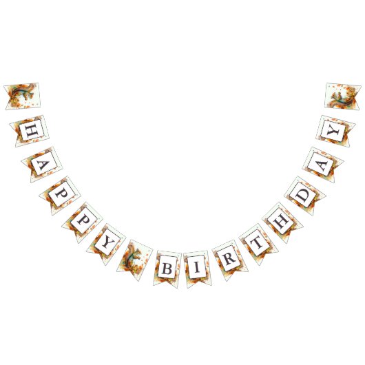 Herfst Vibes Waterverf Eekhoorn - Verjaardag Vlaggetjes (Alle)