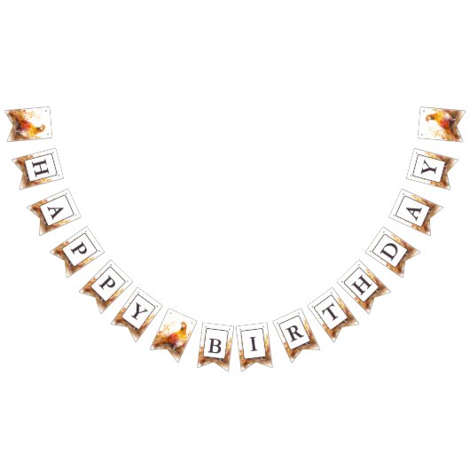 Herfst Vibes Waterverf fazant - Verjaardag Vlaggetjes (Alle)