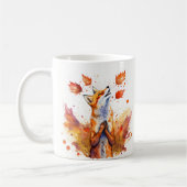 Herfst Vibes Waterverf Fox - Koffiemok (Links)