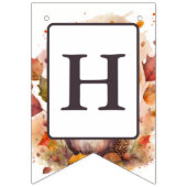 Herfst Vibes Waterverf Hedgehog - Verjaardag Vlaggetjes (Tweede vlag)