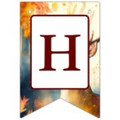 Herfst Vibes Waterverf Herten - Verjaardag Vlaggetjes (Tweede vlag)