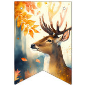 Herfst Vibes Waterverf Herten - Verjaardag Vlaggetjes (Eerste vlag)