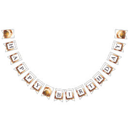 Herfst Vibes Waterverf schildpad - Verjaardag Vlaggetjes