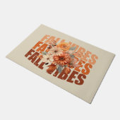 Herfst vibes waterverf wilde bloemen bladeren deurmat (Schuin)