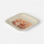 Herfst vibes waterverf wilde bloemen bladeren papieren bordje (Gebogen)