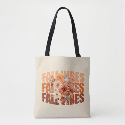 Herfst vibes waterverf wilde bloemen bladeren tote bag (Voorkant)