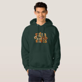 Herfst Vibes waterverf wilde bloemen herfstbladere Hoodie (Voorkant volledig)