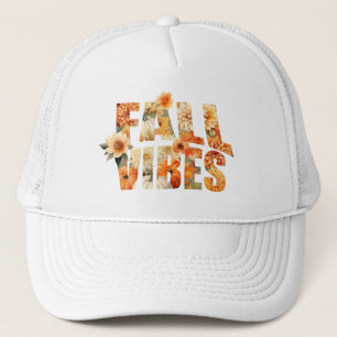 Herfst vibes waterverf Wildflowers Leaves Autumn Trucker Pet