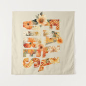 Herfst vibes Waterverf Wildflowers Leaves Autumn Wandkleed (Voorkant (horizontaal))