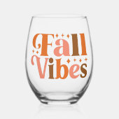 Herfst Vibes Wijnglas Zonder Voet (Voorkant)