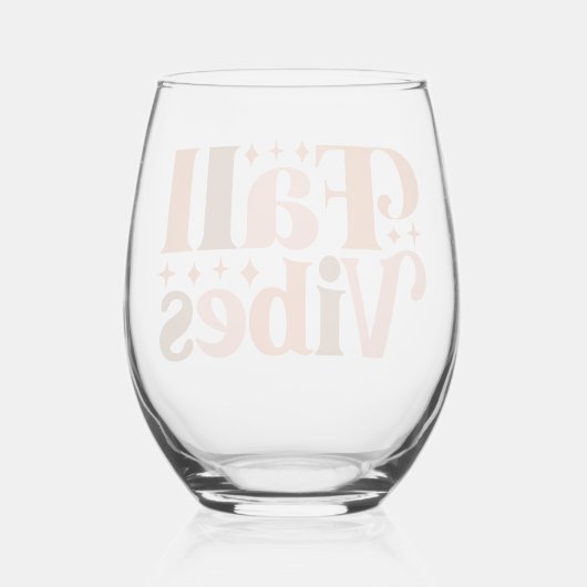 Herfst Vibes Wijnglas Zonder Voet (Achterkant)