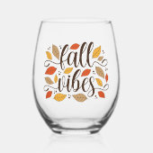 Herfst Vibes Wijnglas Zonder Voet (Voorkant)