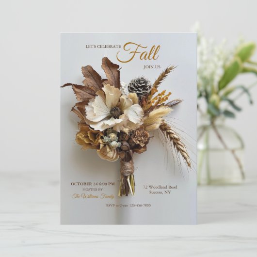 Herfst vieren kaart (Staand voorkant)