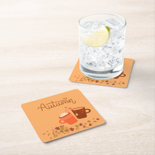 Herfst Vierkant Onderzetter Set (Insitu)