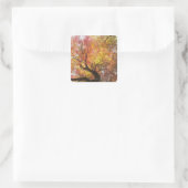 herfst vierkante sticker (Tas)