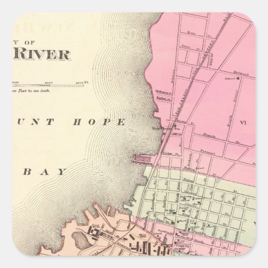 Herfst Vierkante Sticker (Voorkant)