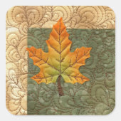 herfst vierkante sticker (Voorkant)