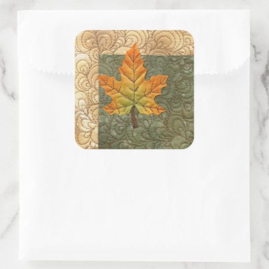 herfst vierkante sticker (Tas)