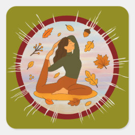 Herfst Vierkante Sticker