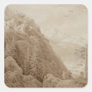 herfst vierkante sticker