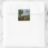 herfst vierkante sticker (Tas)