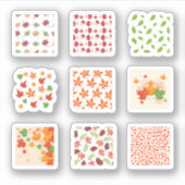 Herfst vierkante Stickers (Voorkant)