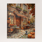 Herfst Village Street Puzzel Legpuzzel (Verticaal)