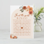 Herfst Vind de Gast Bruidsfeest Bingo Spel Kaart (Staand voorkant)