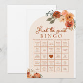 Herfst Vind de Gast Bruidsfeest Bingo Spel Kaart (Voorkant / Achterkant)