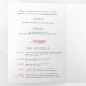 Herfst Vines Indigo waterverf Bruiloft All-in-One Drieluik Uitnodiging (Binnenzijde eerst)