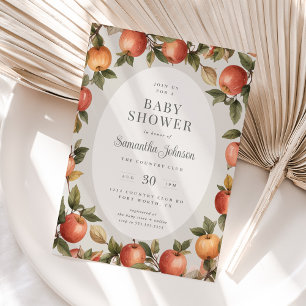 Herfst Vintage Appel Baby Shower Kaart