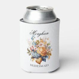 Herfst Vintage Bloemen Bruidsmeisje Voorstel Cadea Blikjeskoeler
