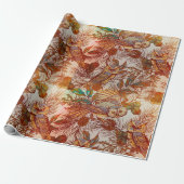 Herfst vintage najaar cadeaupapier (Uitgerold)