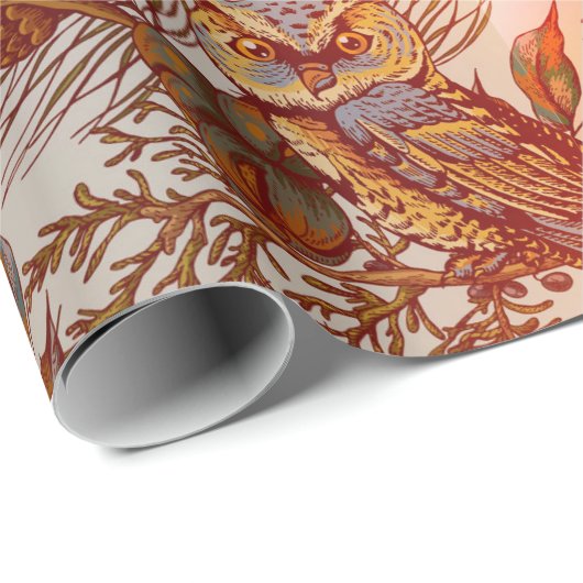 Herfst vintage najaar cadeaupapier (Rol Hoek)