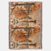 Herfst Vintage Parkwandeling Deken (Voorkant Verticaal)