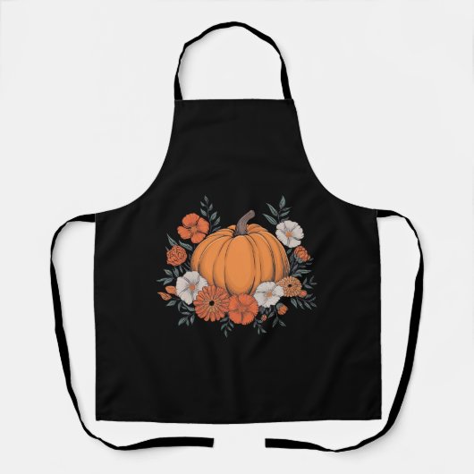 Herfst Vintage Pompoen Herfst Kerstmis Schort (Voorkant)