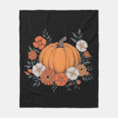 Herfst Vintage Pompoen Herfst Thanksgiving Fleece Deken (Voorkant)