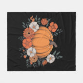 Herfst Vintage Pompoen Herfst Thanksgiving Fleece Deken (Voorkant (Horizontaal))