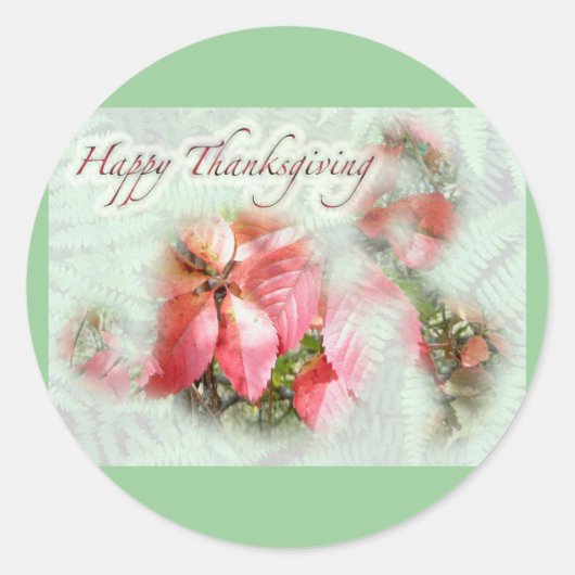 Herfst Virginia Creeper Thanksgiving Sticker (Voorkant)
